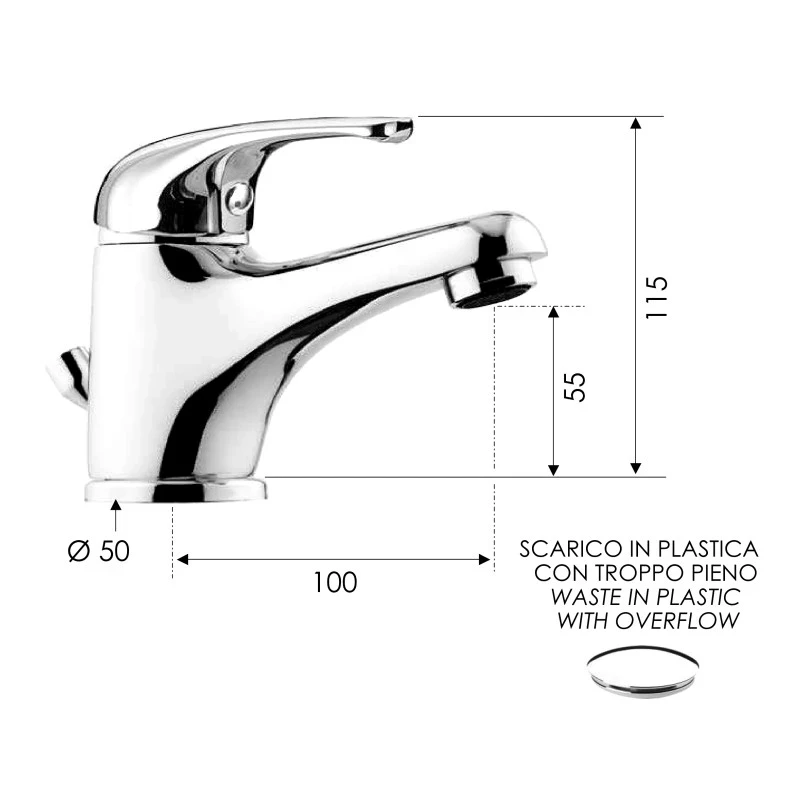 Rubinetto miscelatore economico lavabo scarico solo online