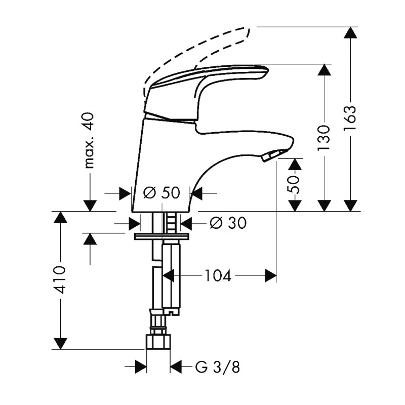 Rubinetto lavabo hansgrohe cromato avista ordinabile online