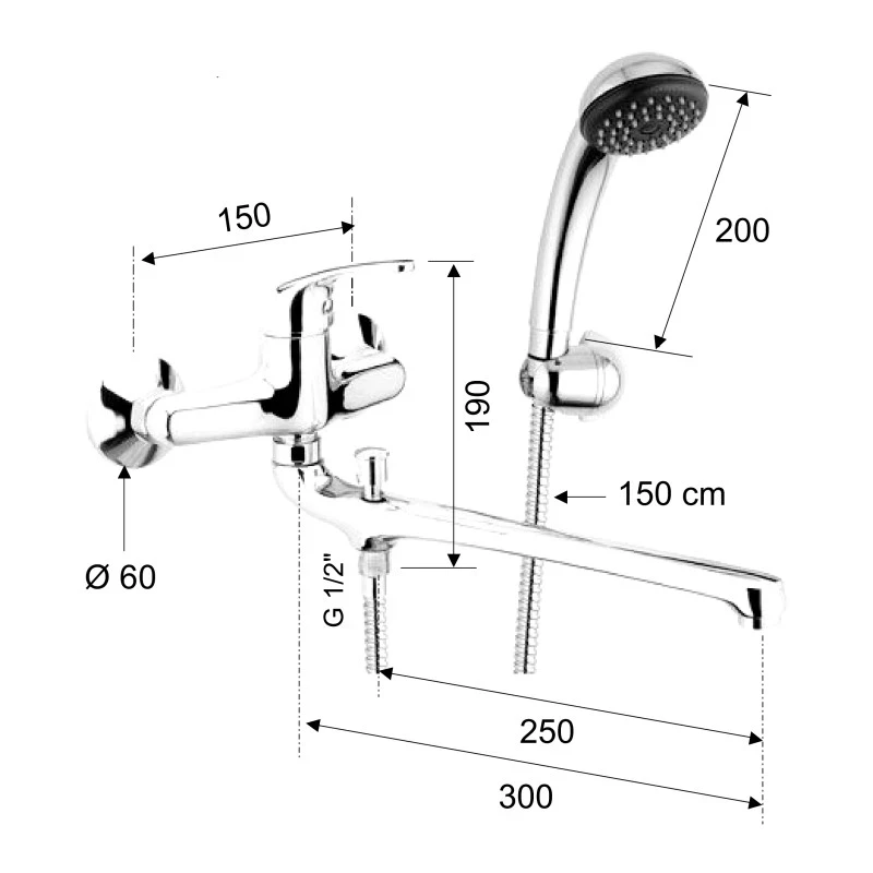 Rubinetto lavabovascacon bocca fusa lunga in vendita online