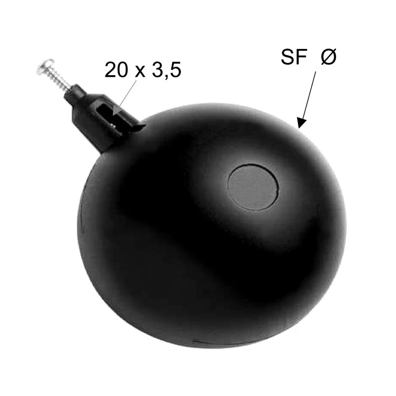 Sfera in plastica scorrevole diam 150 disponibile online