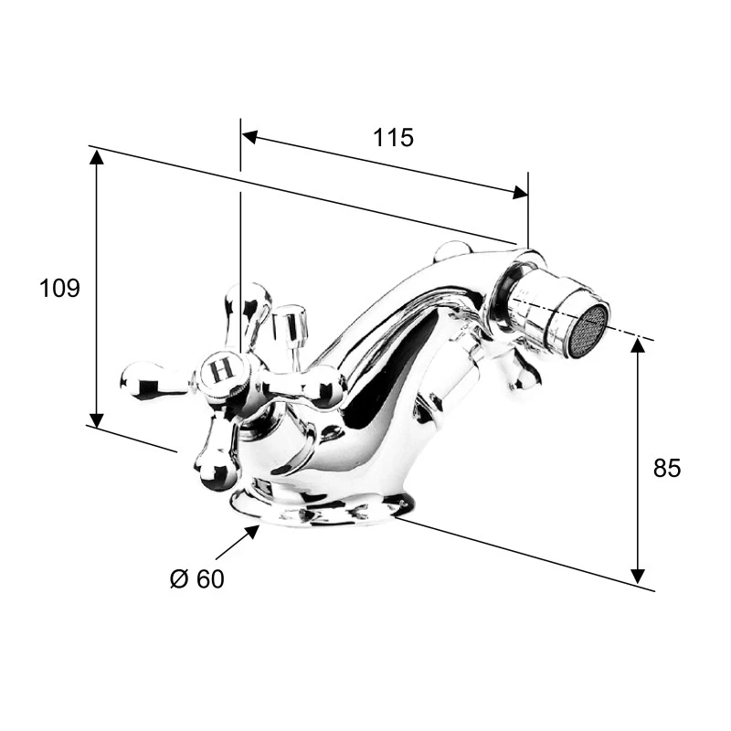 Rubinetto bidet scarico automatico liberty ordinabile online