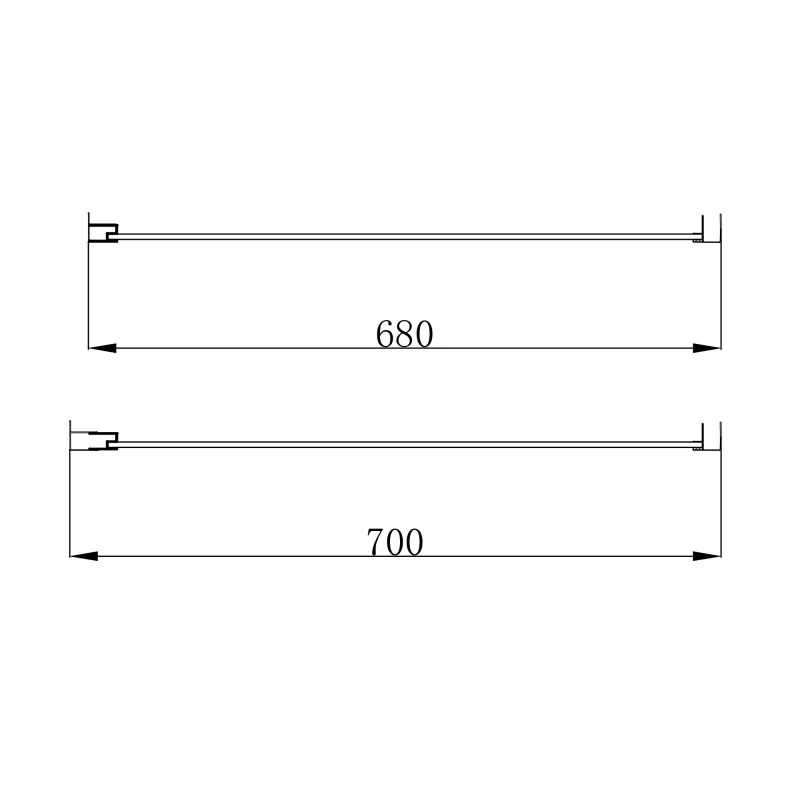 Lato Fisso 68 70x185h 4mm Cromato Volta disponibile online