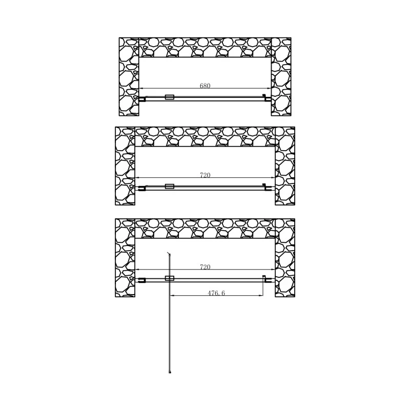 Porta Battente 68 72x185h 4mm Cromato Volta offerta online