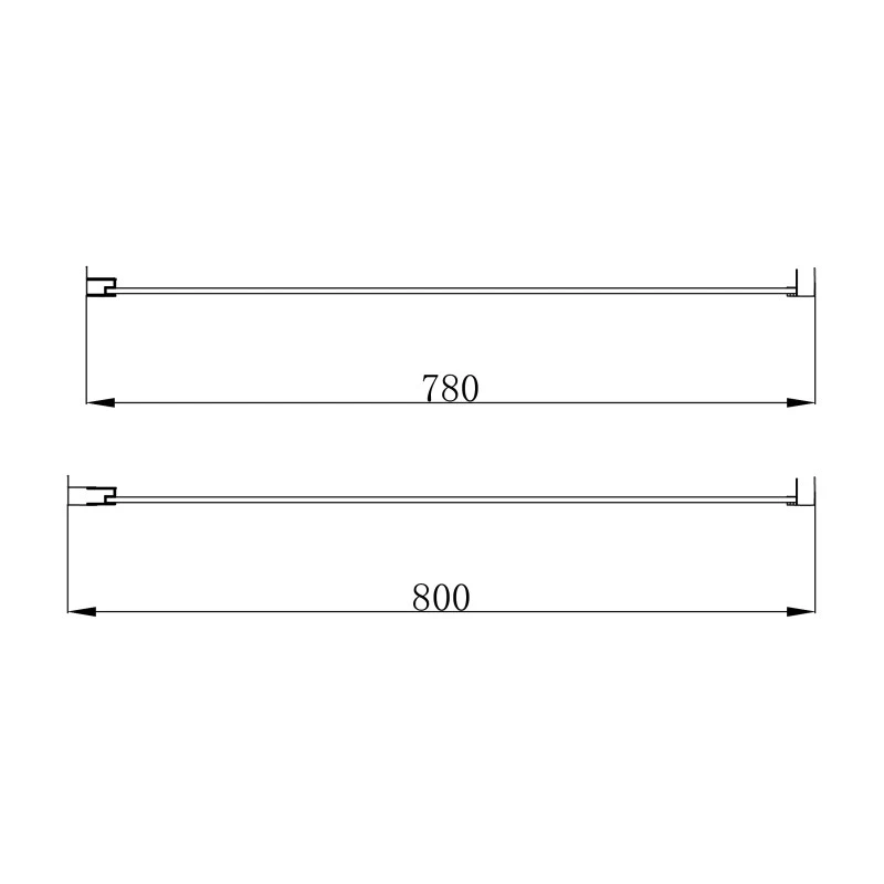 Lato Fisso 78 80x185h 4mm Cromato Volta ordinabile online