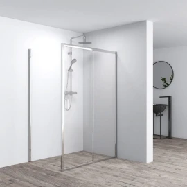 Porta Scorrevole 118 122x185h 4mm Cromato ordinabile online