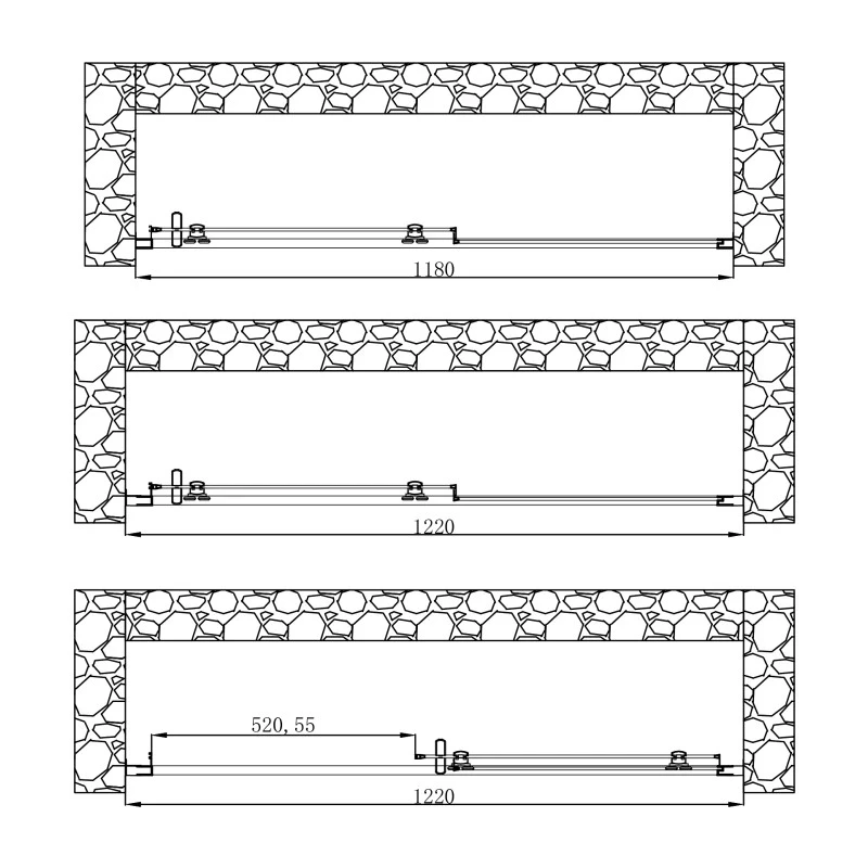Porta Scorrevole 118 122x185h 4mm Cromato ordinabile online