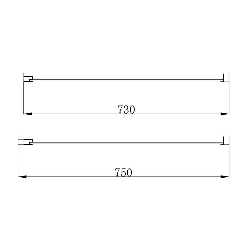 Lato Fisso 73 75x185h 4mm Cromato Volta disponibile online