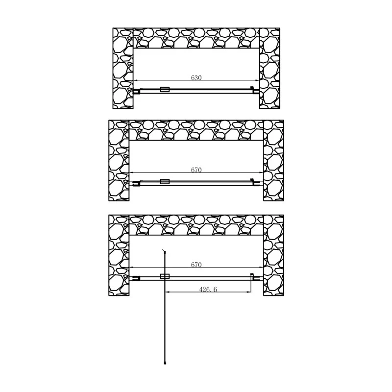 Porta Battente 63 67x185h 4mm Cromato ordinabile online