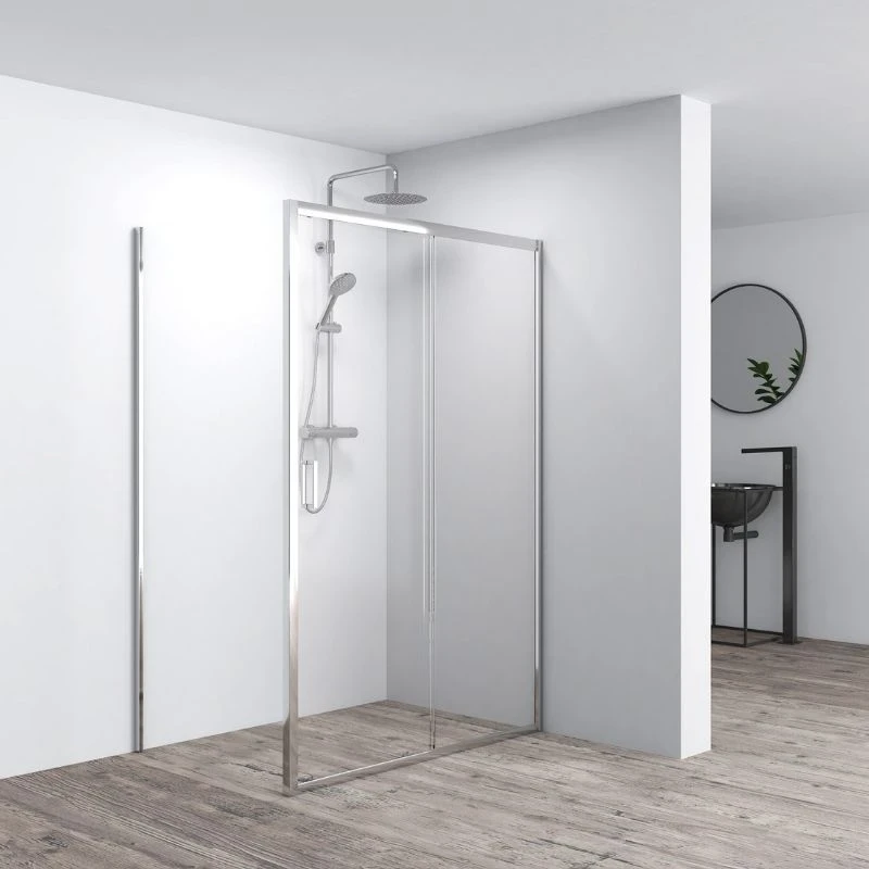 Porta Scorrevole 98 102x185h 4mm Cromato Volta disponibile online