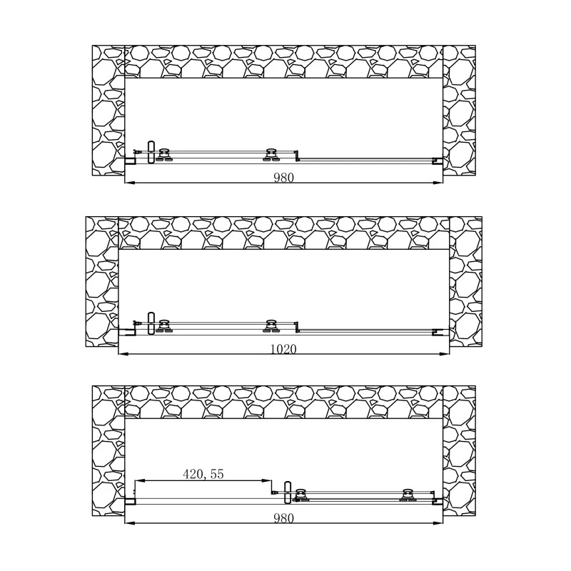 Porta Scorrevole 98 102x185h 4mm Cromato Volta disponibile online