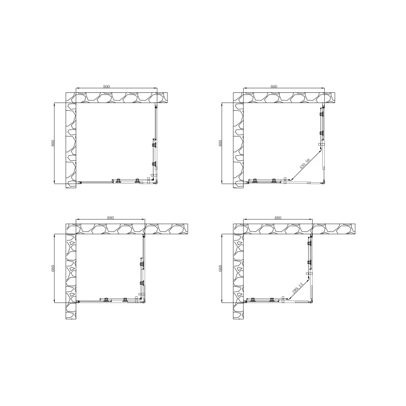 Box Doccia Quadrato Serigrafato 68 8068 80x190h solo online