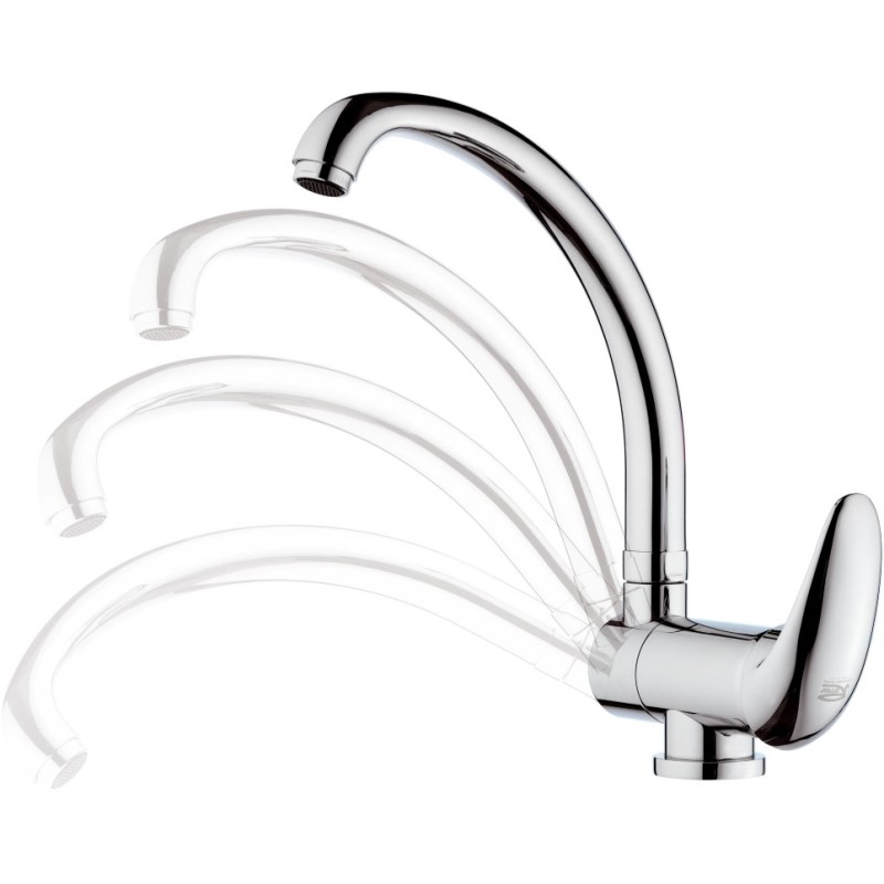 Rubinetto lavellocon bocca alta girevole - serie ten Remer T42R Rubinetto lavellocon bocca alta girevole - serie ten Remer T42R