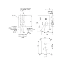 Miscelatore incasso vasca/doccia dev. 2 vie ceramico vert. - Slash
