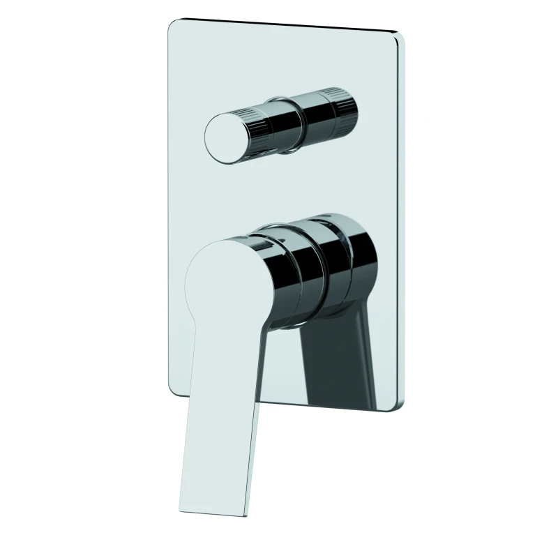 Miscelatore incasso vasca/doccia dev. 2 vie ceramico vert. - Slash