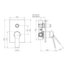 Miscelatore incasso vasca/doccia dev. piastra rett. - Slash shop online