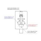 Miscelatore incasso vasca/doccia dev. piastra rett. - Slash shop online