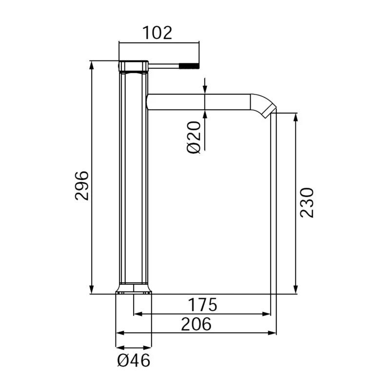 Miscelatore lavabo alto cromato Serie disponibile online