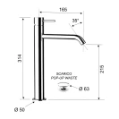 Miscelatore lavabo alto cromato Serie X top prezzi online