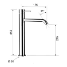 Miscelatore XL lavabo nero opaco X Style disponibile online