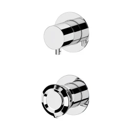 Miscelatore a incasso verticale per vasca o doccia con deviatore a 2 vie di tipo meccanico - serie Element