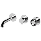 Set miscelatore a incasso a 2 vie per vasca o doccia su 3 piastre tonde - serie Element