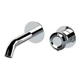 Miscelatore a incasso per lavabo su due piastre tonde bocca 17 cm - serie Element