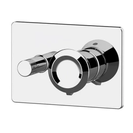 Miscelatore a incasso per vasca o doccia con deviatore a 2 vie su piastra rettangolare - serie Element