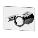 Miscelatore a incasso per vasca o doccia con deviatore a 2 vie su piastra rettangolare - serie Element