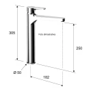 Rubinetto lavabo alto nero opaco winner disponibile online