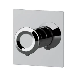 Miscelatore vasca o doccia da incasso senza deviatore su piastra quadrata - serie Element