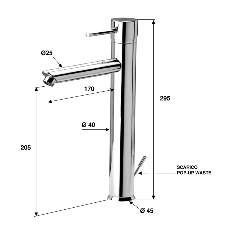 Rubinetto lavabo alto lavabo altoda appoggio offerta online