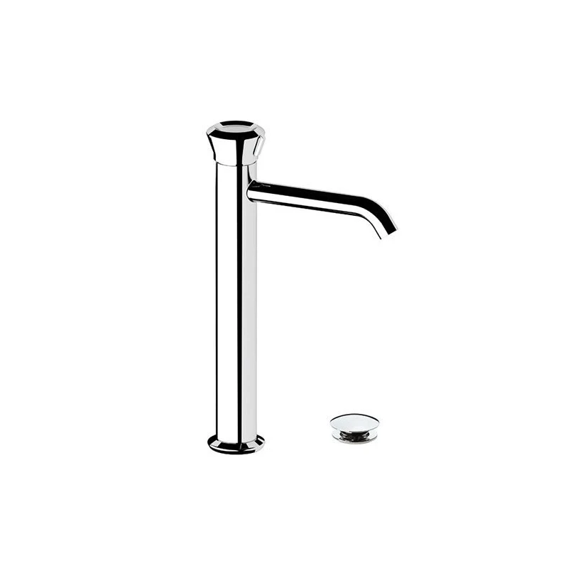 Miscelatore alto per lavabo con scarico click-clack e troppo pieno - serie Element