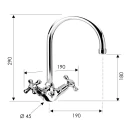 Rubinetto lavabo bianco liberty canna alta offerta online