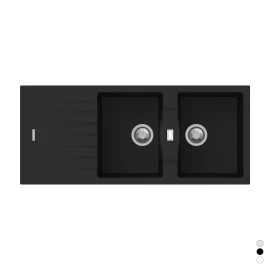 LAVELLO SINTETICO DA INCASSO 2 VASCHE CM 116