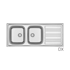 LAVELLO INCASSO IN ACCIAIO INOX MOD. LS06 CM 120X50