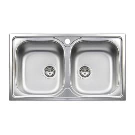 Lavello incasso inox 2 vasche 86 cm acciaio disponibile online