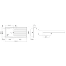 Lavello appoggio inox 1 vasca 100 cm gocciolatoio DX online