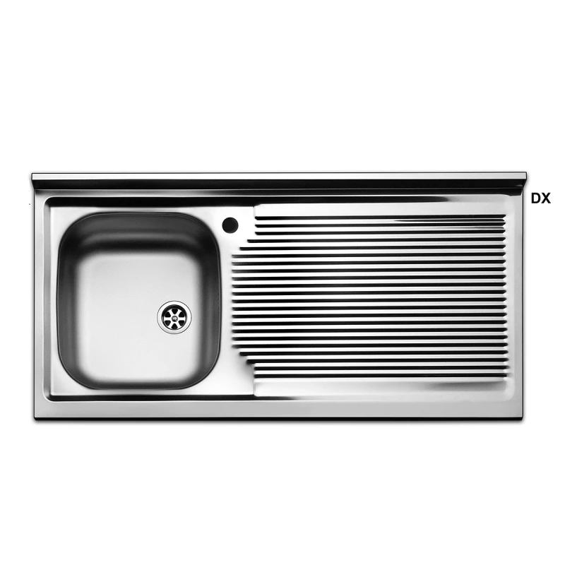 LAVELLO APPOGGIO ACCIAIO INOX 1 VASCA CM 100