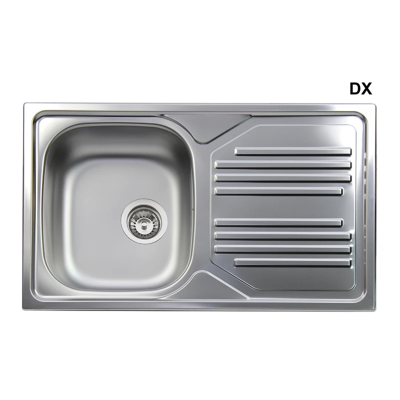 Lavello incasso inox 1 vaschetta 86 cm gocciolatoio SX online