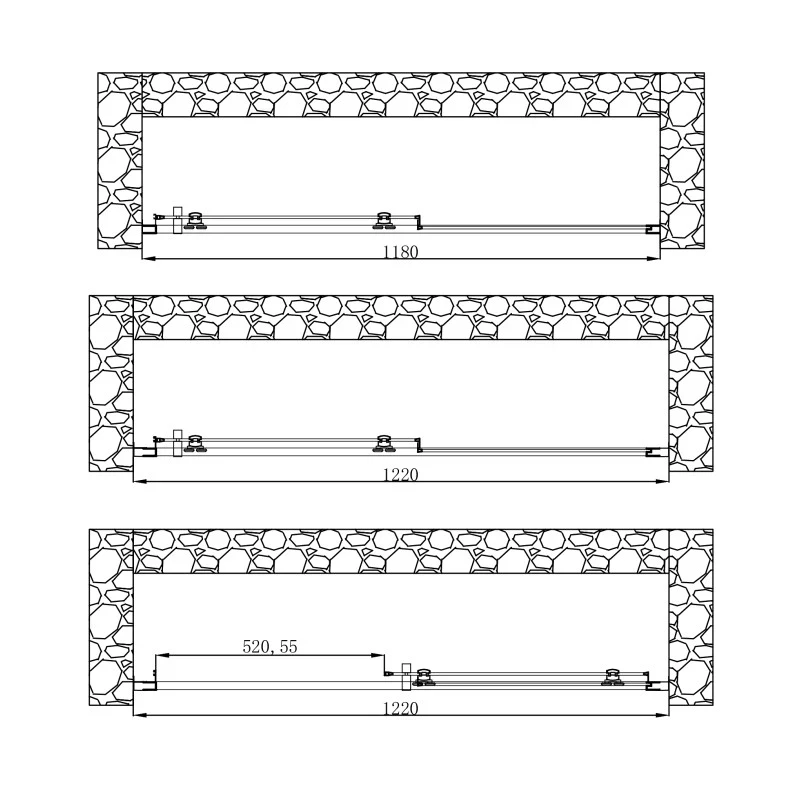 Porta Scorrevole 118 122x190h 6mm Cromato in vendita online