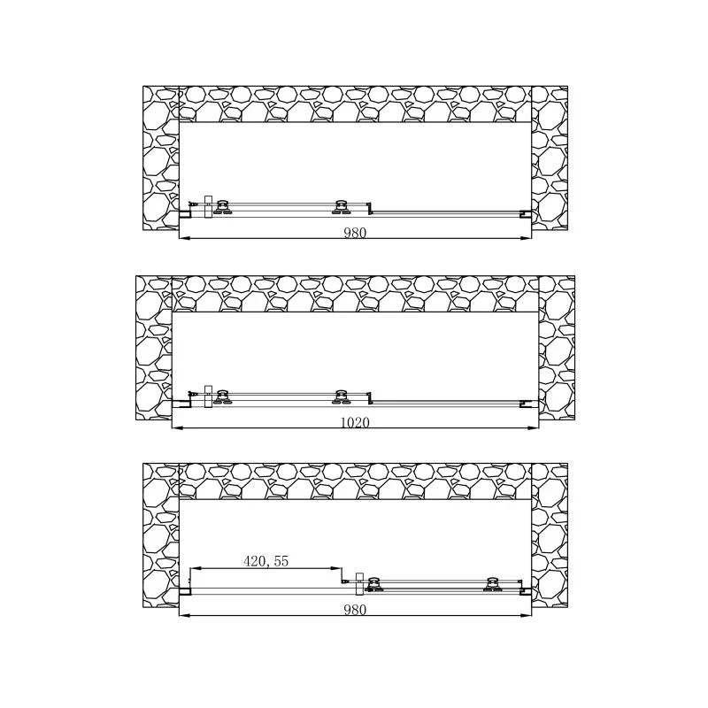 Porta Scorrevole 98 102x190h 6mm Cromato top prezzi online