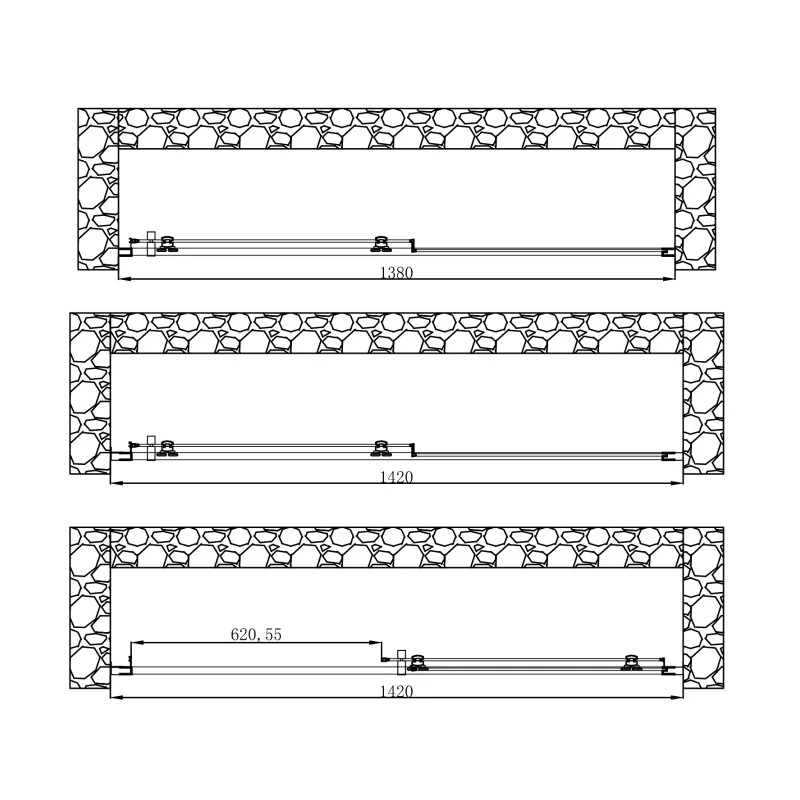 Porta Scorrevole 138 142x190h 6mm Cromato offerta online