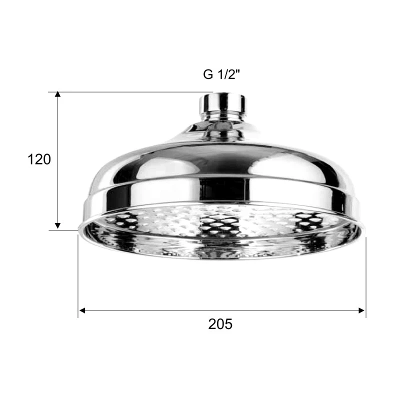 Soffione pioggia color vecchio ottone solo online