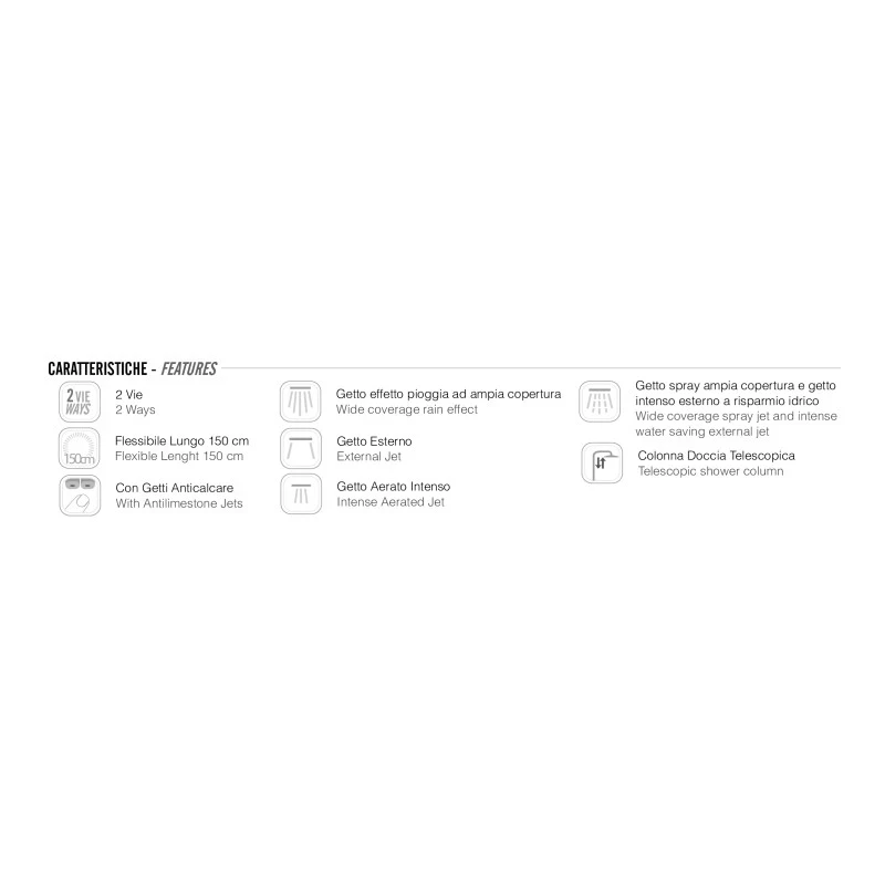 Colonna doccia Remer con soffione 20 cm disponibile online