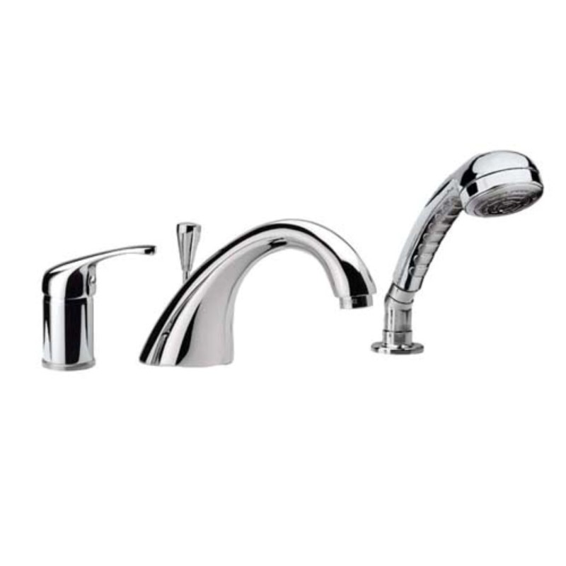 Rubinetto bordo vasca con deviatorebocca fusa e doccetta - serie 35 Remer F07 2