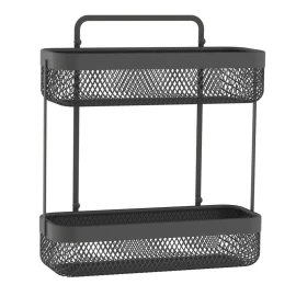 Mensola doccia frontale 2 ripiani Gun Grey disponibile online