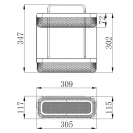Mensola doccia frontale 2 ripiani Gun Grey disponibile online