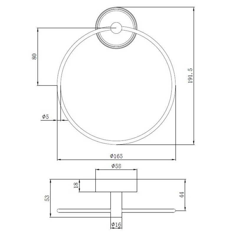 Porta salviette anello nero Serie Future disponibile online