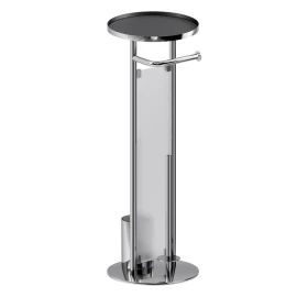 Piantana portarotolo e scopino cromo Serie Cleo disponibile online