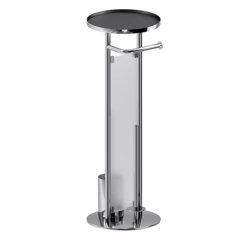 Piantana portarotolo e scopino cromo Serie Cleo disponibile online